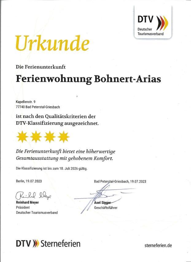 Ferienwohnung Bohnert-Arias 巴特彼得斯塔尔-格里斯巴赫 外观 照片